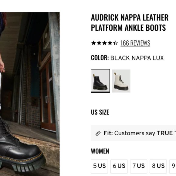 AUDRICK NAPPA LEATHER PLATFORM ANKLE BOOTS MSRP$240 in Black Nappa - Picture 3 of 13